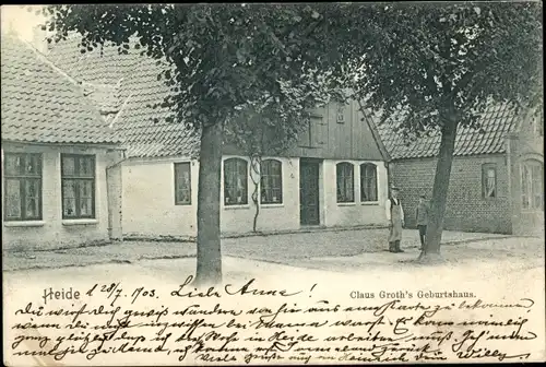 Ak Heide in Holstein, Claus Groth´s Geburtshaus