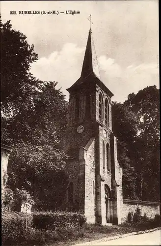 Ak Rubelles Seine et Marne, l'Eglise