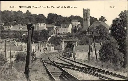 Ak Meulan Yvelines, Le Tunnel, Le Clocher