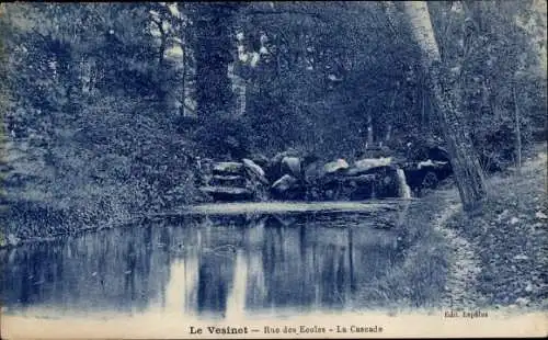 Ak Le Vésinet Yvelines, Rue des Ecoles, La Cascade