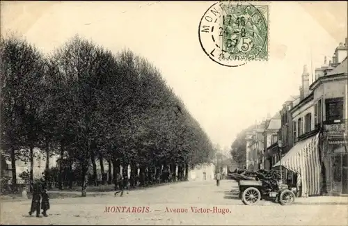 Ak Montargis Loiret, Avenue Victor Hugo