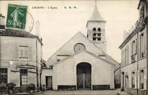 Ak Crosne Essonne, L'Eglise