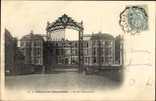 Ak Chamarande Essonne, Le Chateau, Grille d'honneur