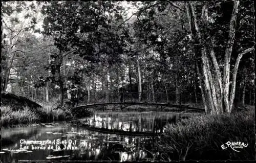Ak Chamarande Essonne, Les bords de la Juine