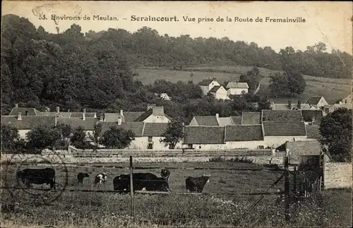 Ak Rueil Seraincourt Val d´Oise, Vue prise de la Route de Fremainville