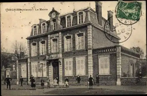 Ak Tergnier Aisne, La Mairie