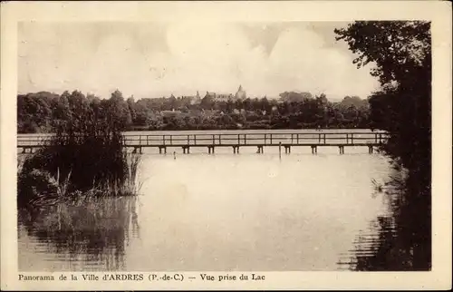 Ak Ardres Pas de Calais, Vue prise du Lac