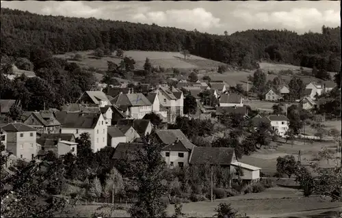 Ak Breitenbrunn Lützelbach im Odenwald Hessen, Teilansicht, Pension Café M. Rummel