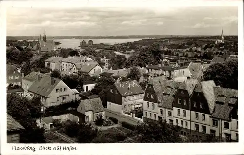 Ak Flensburg in Schleswig Holstein, Blick auf Hafen