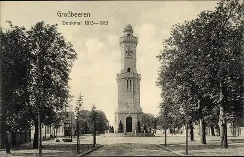 Ak Großbeeren b. Ludwigsfelde, Denkmal 1813-1913