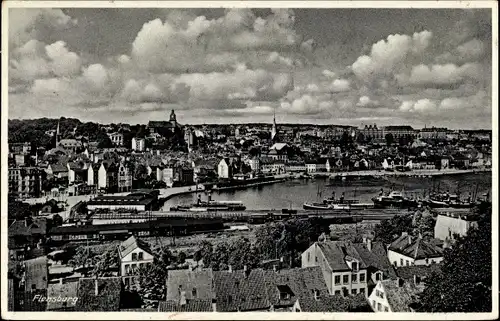 Ak Flensburg in Schleswig Holstein, Gesamtansicht