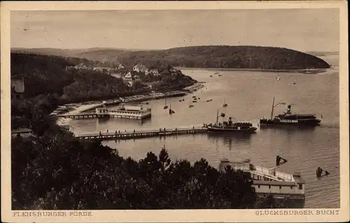 Ak Glücksburg an der Ostsee, Bucht, Flensburger Förde