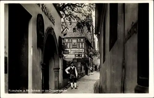 Ak Rüdesheim am Rhein, Schloss in der Drosselgasse, Drosselhof