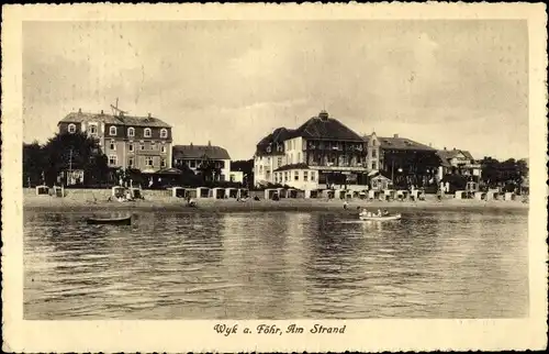 Ak Wyk auf Föhr Nordfriesland, Am Strand