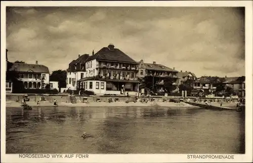 Ak Wyk auf Föhr Nordfriesland, Strandpromenade