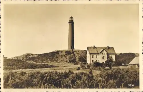 Ak Insel Amrum in Nordfriesland, Leuchtturm