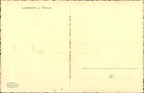 Ak Insel Amrum in Nordfriesland, Leuchtturm