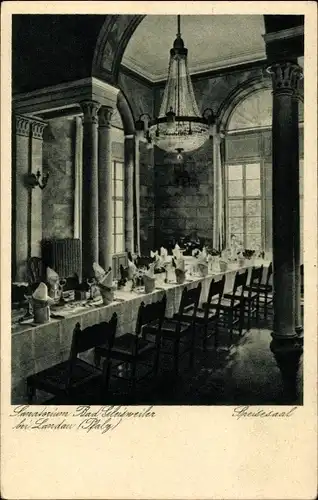 Ak Gleisweiler in der Pfalz, Speisesaal im Sanatorium