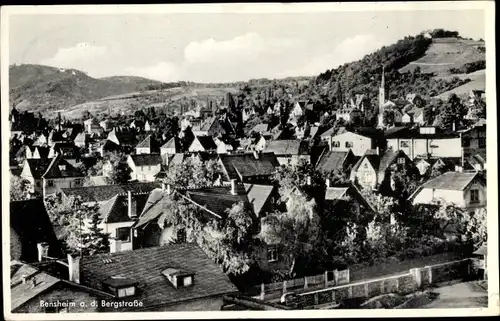 Ak Bensheim a.d. Bergstraße, Blick über die Dächer der Stadt