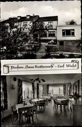 Ak Löf Loef an der Mosel, Pension Krähennest, Inneres