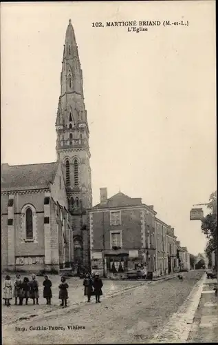 Ak Martigné Briand Maine et Loire, L'Eglise