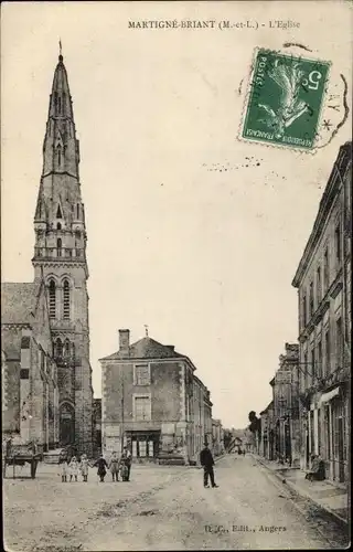 Ak Martigné Briand Maine et Loire, L'Eglise