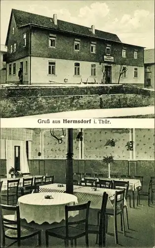 Ak Hermsdorf in Thüringen, Gasthaus zur schönen Aussicht