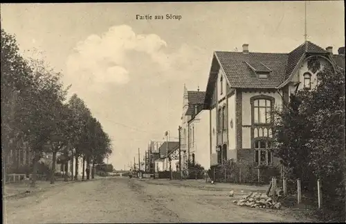 Ak Sörup in Angeln, Straßenpartie