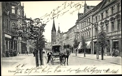 Ak Herne im Ruhrgebiet, Balmhofstraße, Kath. Kirche