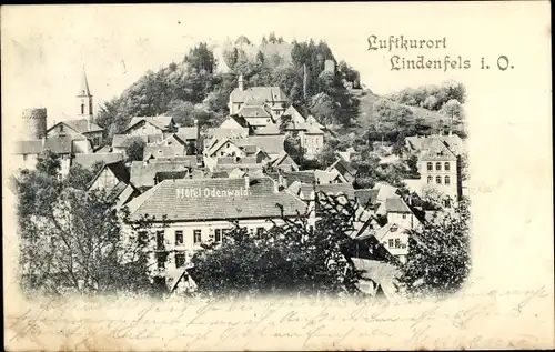 Ak Lindenfels im Odenwald, Hotel Odenwald, Teilansicht