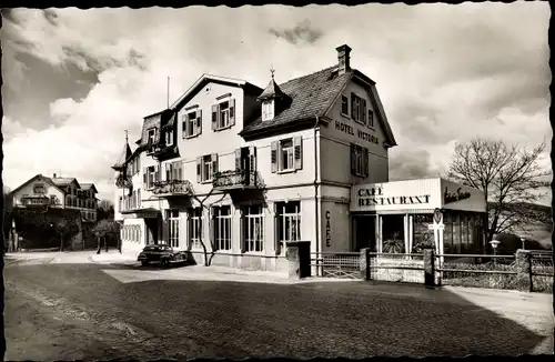 Ak Lindenfels im Odenwald Hessen, Terrassenrestaurant, Kurhotel Auguste Viktoria