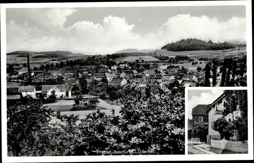 Ak Pfaffen Beerfurth Reichelsheim im Odenwald, Gesamtansicht, Gasthaus zur Post