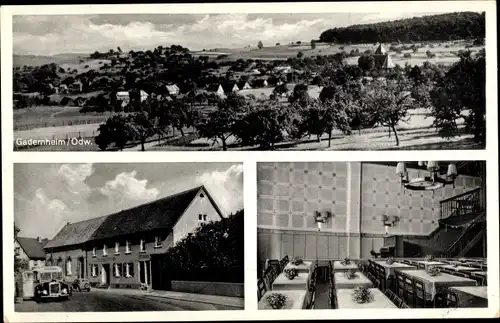 Ak Gadernheim Lautertal im Odenwald, Gesamtansicht, Gasthaus Zum Erbacher Hof