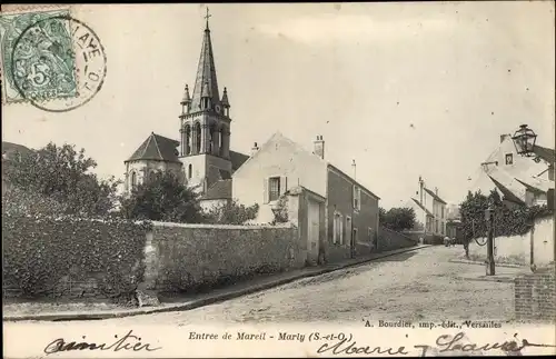 Ak Mareil Marly Yvelines, Entree, L'Eglise