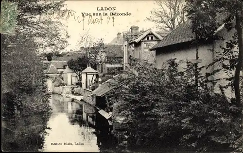 Ak Ladon Loiret, Vue sur la Bezonde