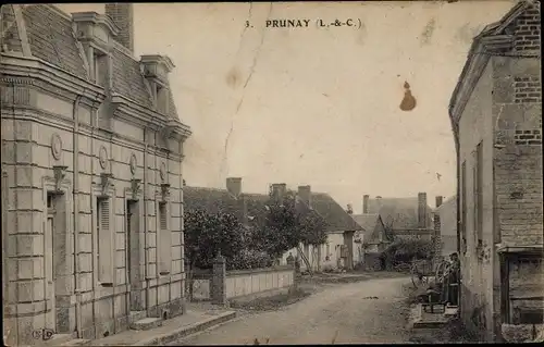 Ak Prunay Loir et Cher, Straßenpartie