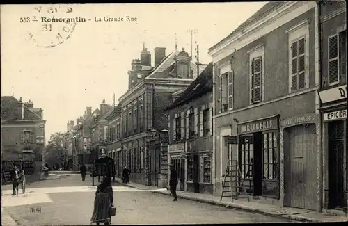 Ak Romorantin Loir et Cher, La Grande Rue