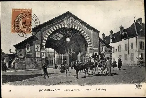 Ak Romorantin Loir et Cher, Les Halles