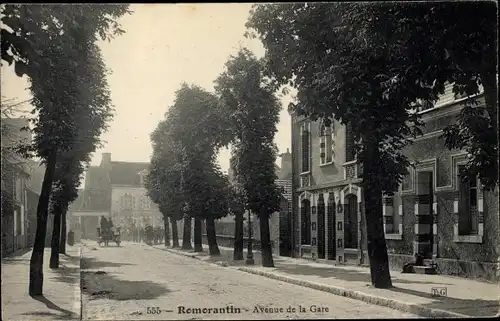 Ak Romorantin Loir et Cher, Avenue de la Gare
