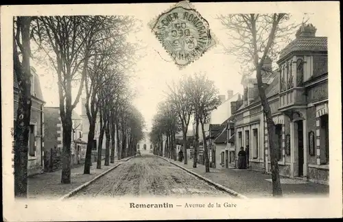 Ak Romorantin Loir et Cher, Avenue de la Gare