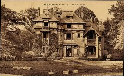 Ak Champrosay Essonne, Villa Kermina