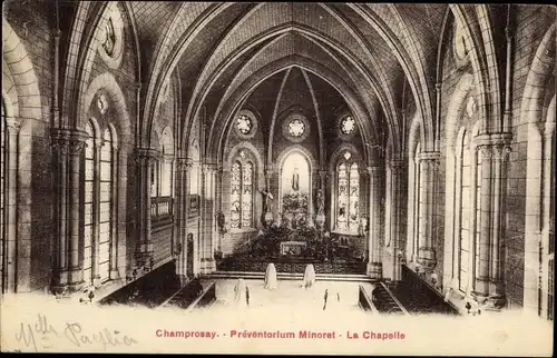 Ak Champrosay Essonne, Preventorium Minoret, La Chapelle