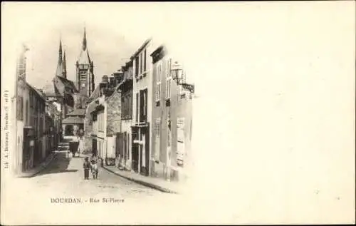 Ak Dourdan Essonne, Rue St. Pierre