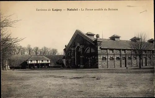 Ak Noisiel Seine-et-Marne, La Ferme modele du Buisson