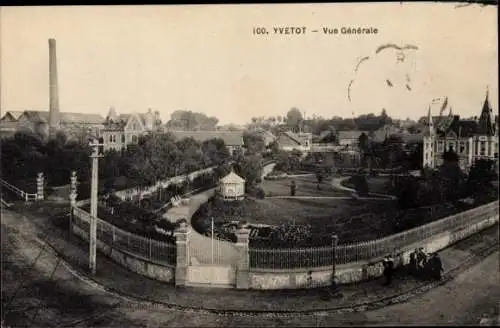 Ak Yvetot Seine Maritime, Vue Generale