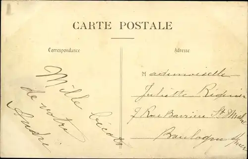 Ak Boulogne sur Mer Pas de Calais, L'Hotel des Postes, Place Frederic Sauvage