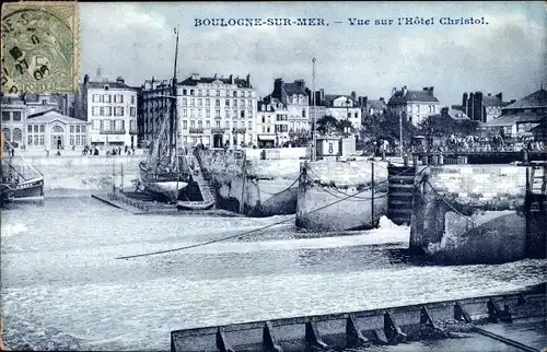 Ak Boulogne sur Mer Pas de Calais, Vue sur l'Hotel Christol