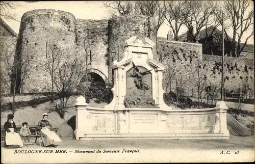 Ak Boulogne sur Mer Pas de Calais, Monument du Souvenir Francais