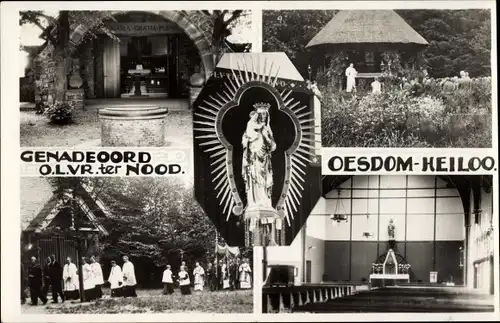 Ak Oesdom Heiloo Nordholland Niederlande, Genadeoord O.L. VR. ter Nood, Kapelle, Prozession