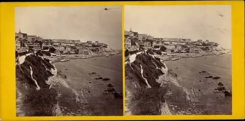 Stereo Foto Stadt an der Küste, Frankreich ?